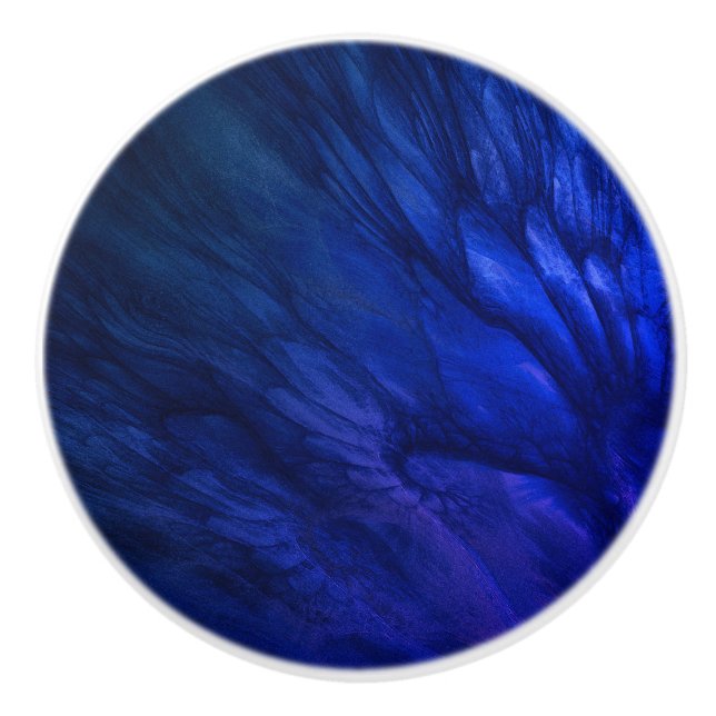 Mystisk Vingar med djupblå fjädrar Knopp (Framsidan)