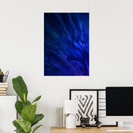 Mystisk Vingar med djupblå fjädrar Poster