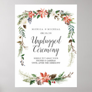 Mystisk vinter Ceremonisk signatur för Bröllop u Poster
