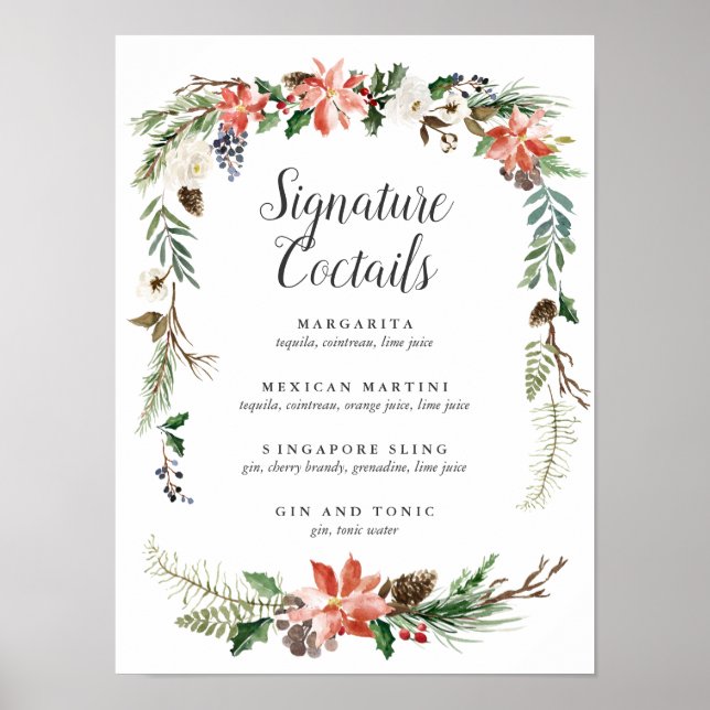 Mystisk vinter | Namnteckning menysignatur för coc Poster (Framsidan)