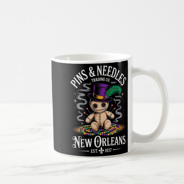 Mystisk Voodoo-docka New Orleans Ns Och Nålar Ar Kaffemugg (Höger)
