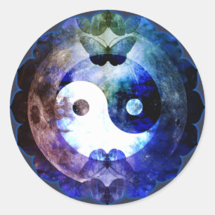 Mystisk Yin Yang, Runt Klistermärke