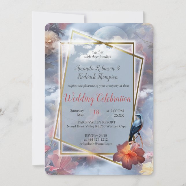 Mystiska blommor i den övernaturliga Realm Inbjudningar (Framsida)