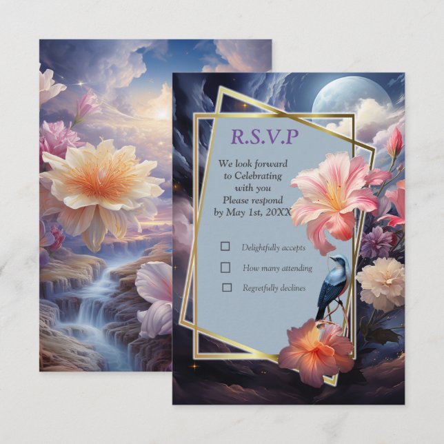 Mystiska blommor i den övernaturliga Realm OSA Kort (Fram/baksida)