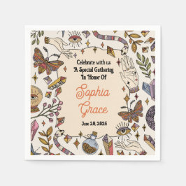 Mystiska Boho Celestiala Festsservetter Pappersservett