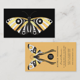 Mystiska Celestiala Guld Moths Namnkort