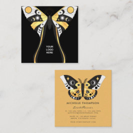 Mystiska Celestiala Guld Moths Namnkort