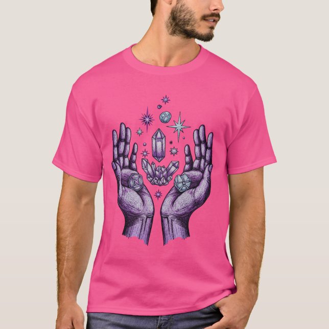 Mystiska händer & kristaller t shirt (Framsida)