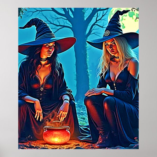 Mystiska Häxor Kokande Förtrollning Poster (Framsidan)