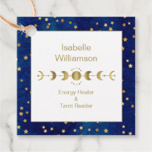 Mystiska himmelska stjärnor månfas navyblå guld