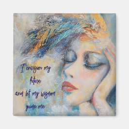 Mystiska kvinnor med fjädrar, magnet