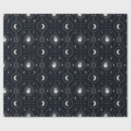 Mystiska månfaser Celestial gothic mönster Presentpapper