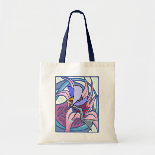 Mystiska mejerier med blomsterbag tygkasse