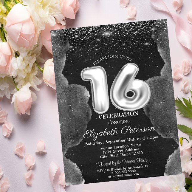 Mystiska moln stjärnor Sweet 16 Inbjudningar (Skapare uppladdad)