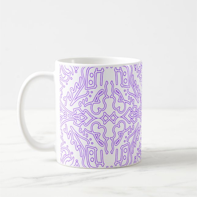 Mystiska nebulosan lila kaffemugg (Vänster)