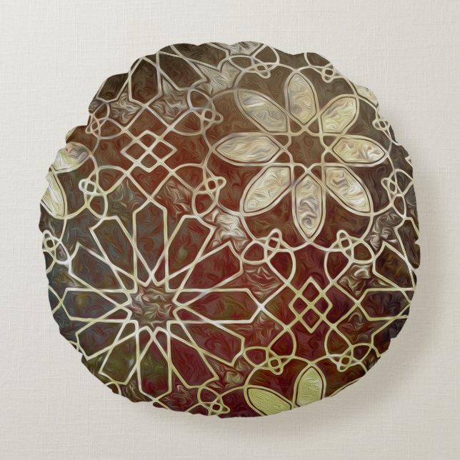 Mystiska plattor II Rund Kudde (Framsidan)