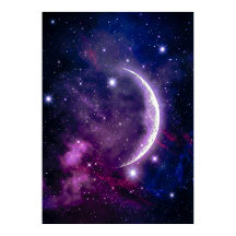 Mystiska Purpurfärgade Kosmiska Halvmåne-nebulosan