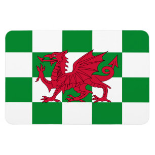 Mystiska röda keltiska drakflaggan i Wales Magnet