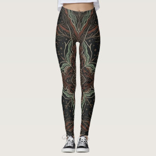 Mystiska rötter Symmetriska Leggings