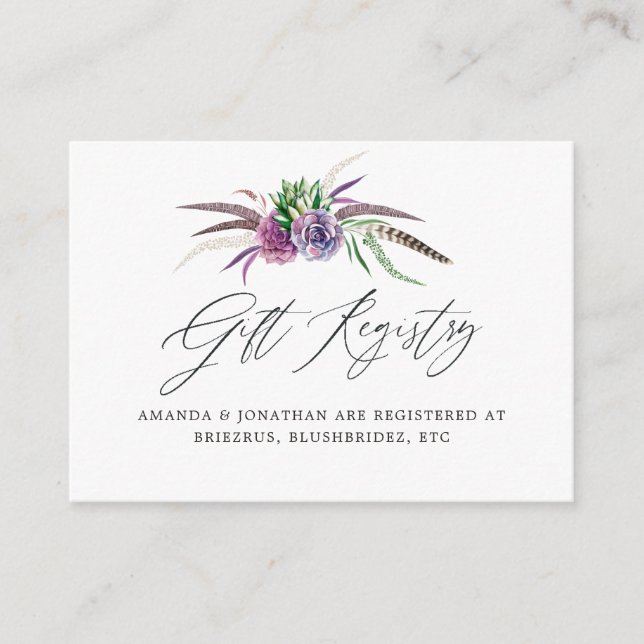 Mystiska Sukkulenter Bröllopsfest Utställning Dusc Tilläggskort (Framsida)