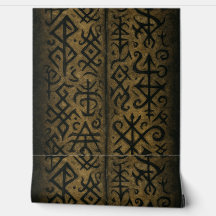 Mystiska symboler och Mörk Occult Art tapet