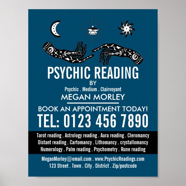Mystiska symboler, Psychic Reading Advertising Poster (Framsidan)