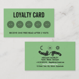 Mystiska symboler, Psychic Reading Loyalty Visitkort