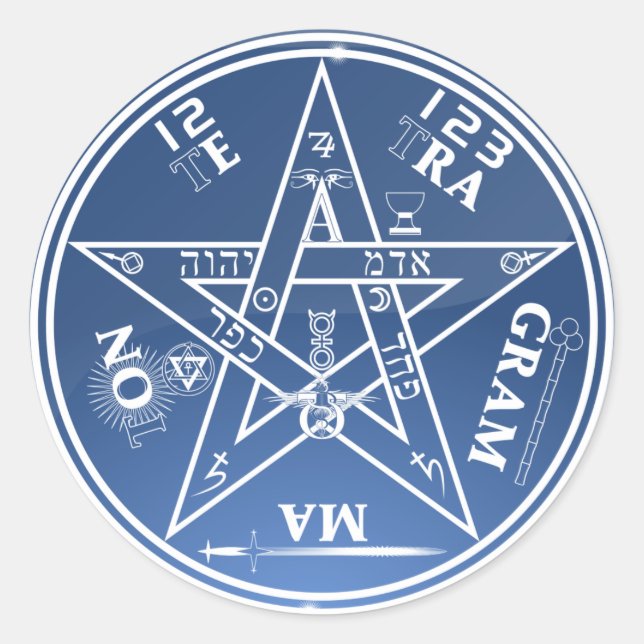 mystiska symbolklistermärken runt klistermärke (Framsida)