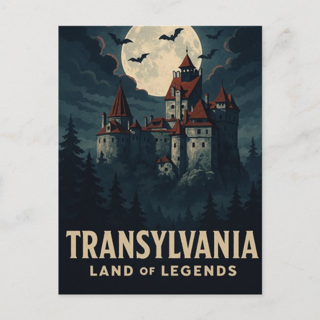 Mystiska Transsylvanien – Draculas slott Vykort (Framsida)