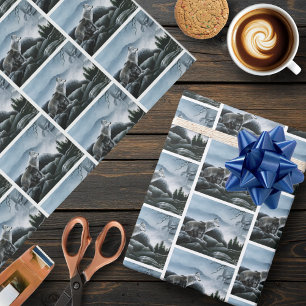 Mystiska vargar bevakar slottet Fantasifull vilda Presentpapper