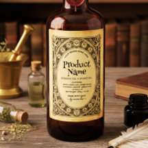 Mystiska Vertikala Elixir Apoteksstil Etiketter