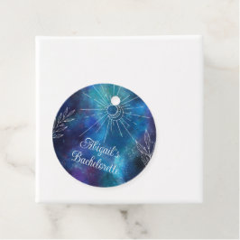 Mystiskt akvarellmöhippsfirande gåvor etiketter