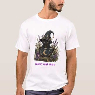 Mystiskt Cottageliv Katt Skydda Din Energi Doftand T Shirt