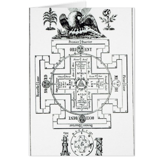 Mystiskt diagram av Solomons Hälsningskort (Framsidan)