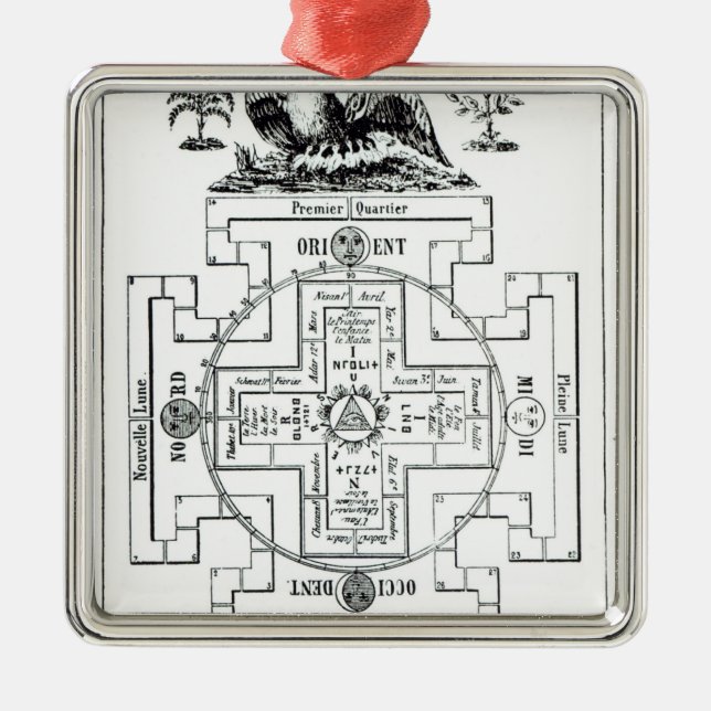 Mystiskt diagram av Solomons Julgransprydnad Metall (Framsidan)
