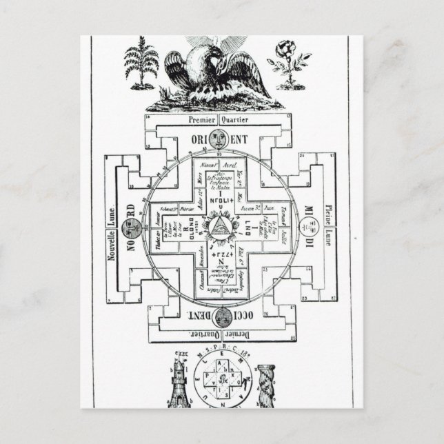 Mystiskt diagram av Solomons Vykort (Framsida)