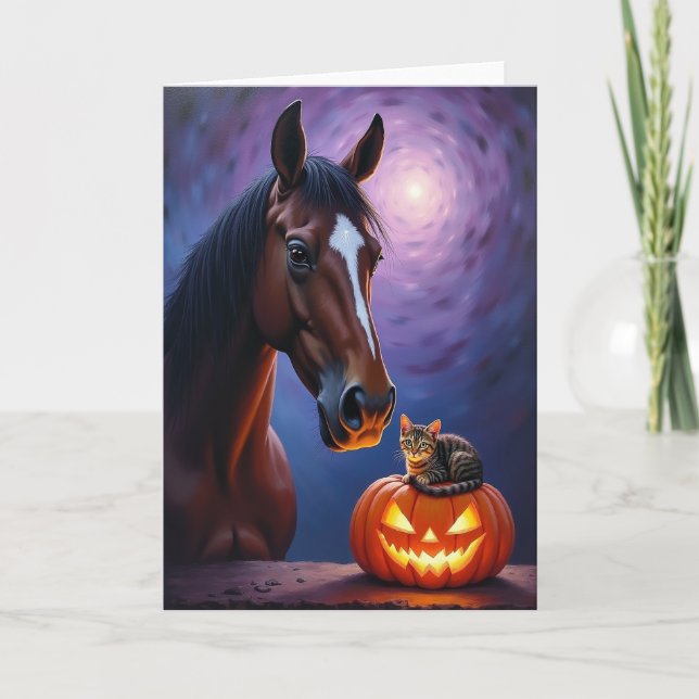 Mystiskt föl och Jack O Lantern-kort Kort (Framsida)