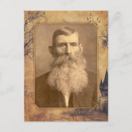 Mystiskt gammaldags vintage-minnesmall vykort