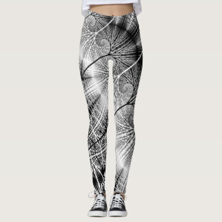 Mystiskt genomskinligt spiralt mönster för leggings