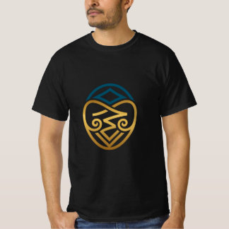 Mystiskt hjärtsköld - Elegant monogram-linjekonst T Shirt