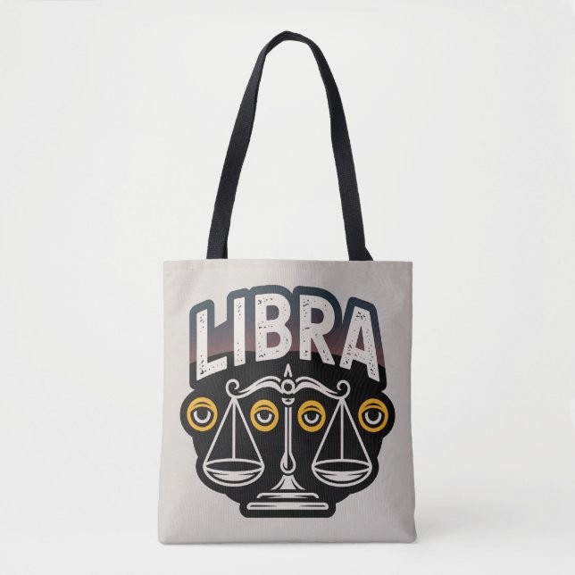 Mystiskt Libra-stjärnteckenemblem Tygkasse (Framsida)