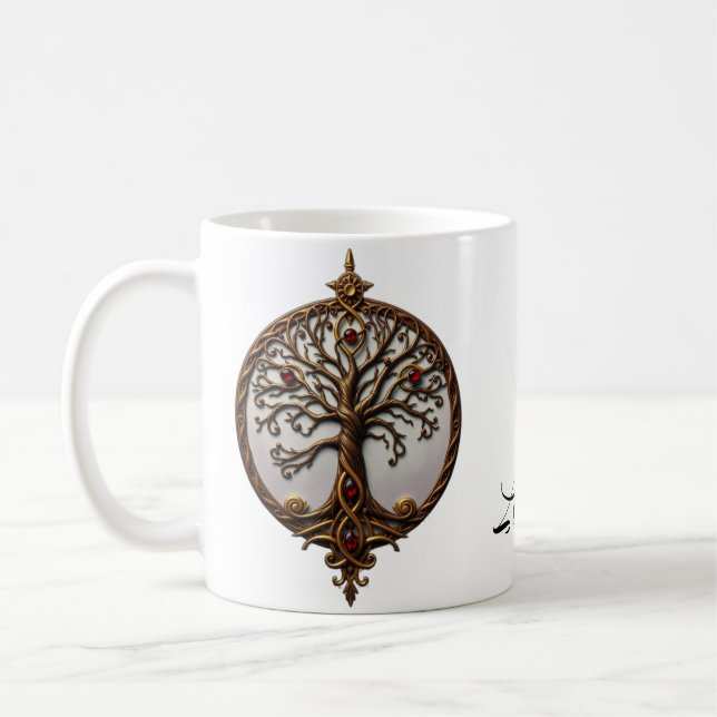 Mystiskt Liv av Träd Kaffemugg (Vänster)
