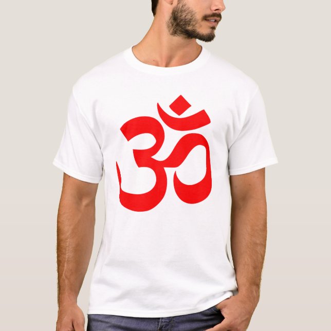 Mystiskt ljud för Om-symbol i hinduiskt och Tee (Framsida)
