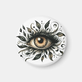 Mystiskt Ögonmagnet | Surreal konstfrysmagnet Magnet