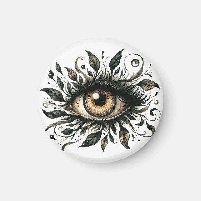 Mystiskt Ögonmagnet | Surreal konstfrysmagnet Magnet (Framsidan)