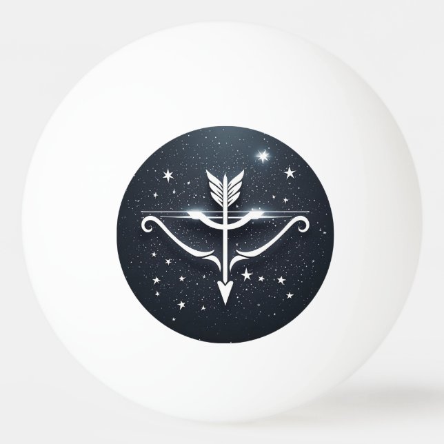 Mystiskt Skytten Zodiak-symbol Pingisboll (Framsidan)