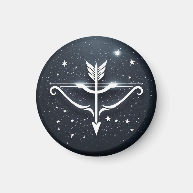 Mystiskt Skyttens Zodiak-symbol Magnet (Framsidan)