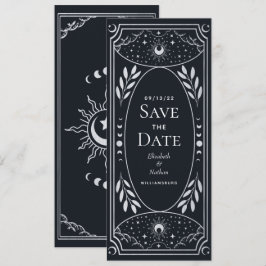 Mystiskt Tarot Card för Silver Elegant Spara datum Inbjudningar