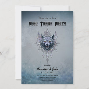 Mystiskt varg huvud. inbjudningar