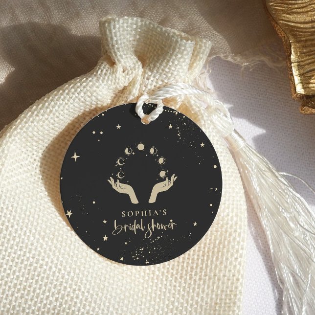 Mystiskt Zodiak Tarotkort Celestial Bröllopsfest Gåvor Etiketter (Skapare uppladdad)